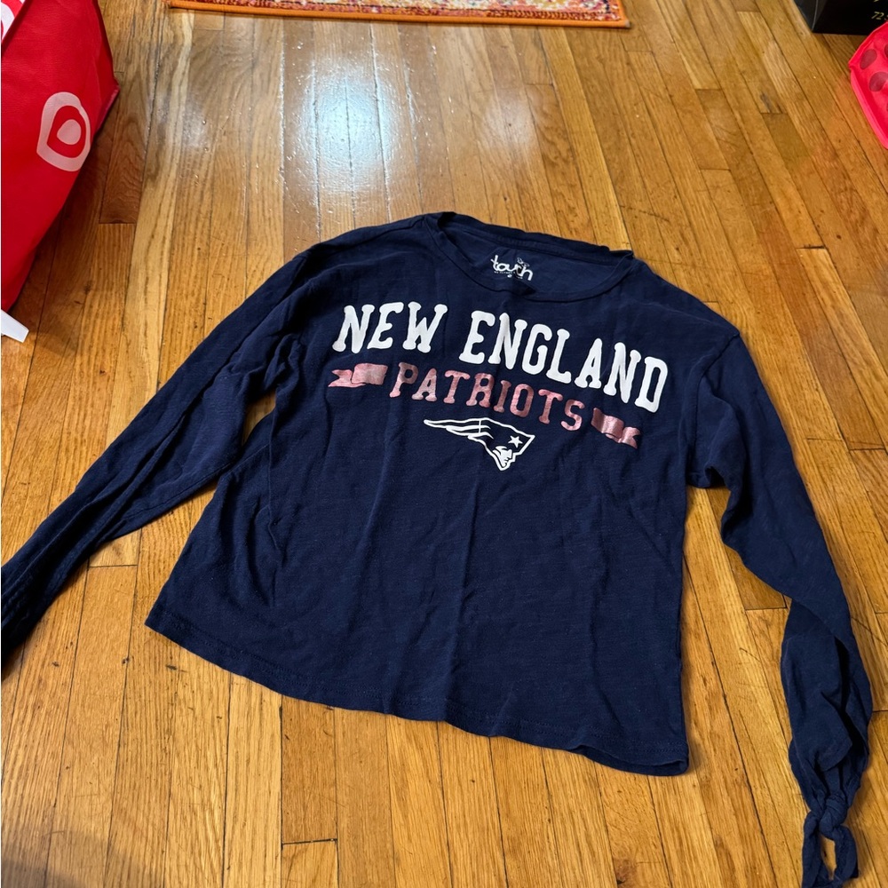 Touch by Alyssa Milano New England Patriots Kids Long Sleeve Tee - Navy